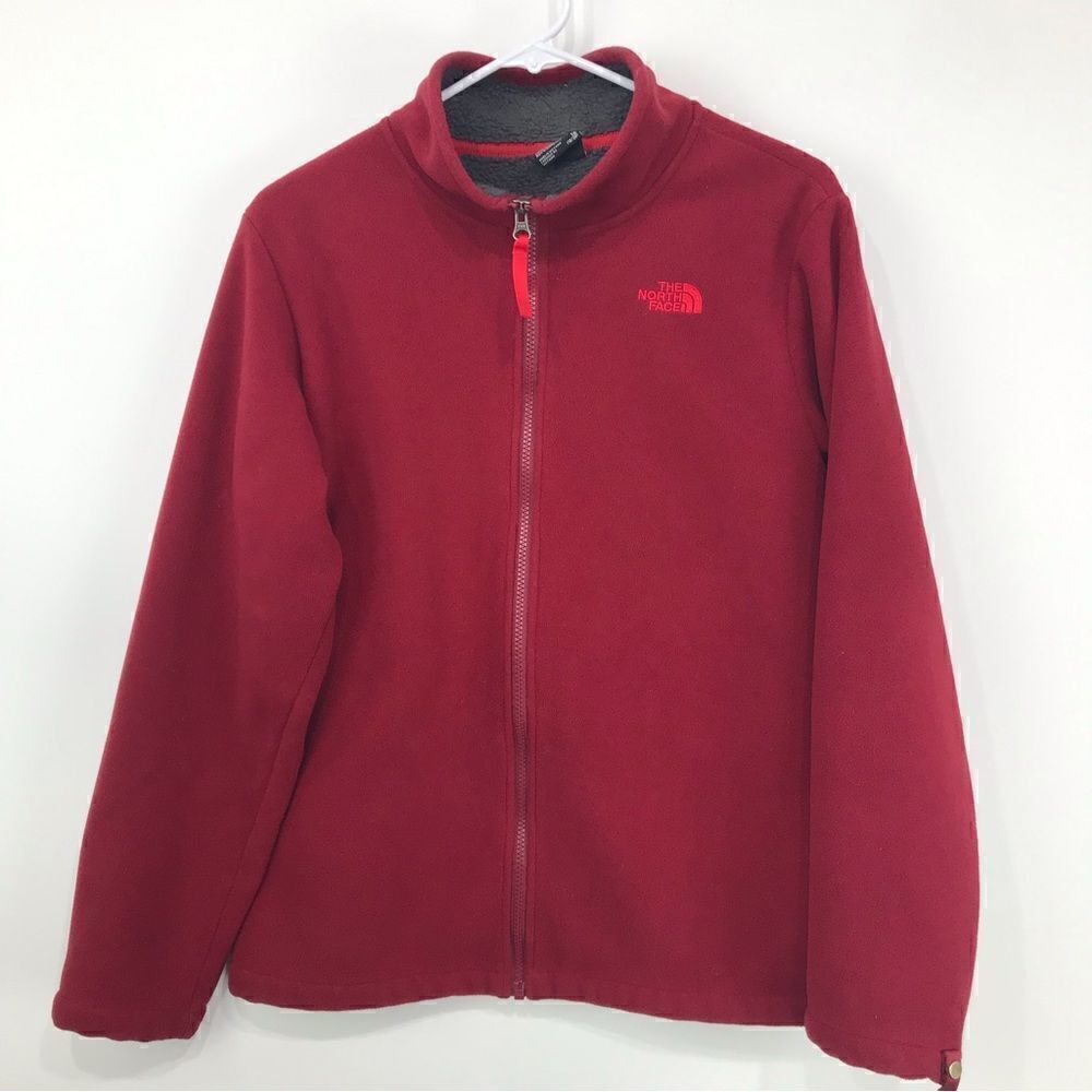 The North Face Red Full Zip Fleece Jacket